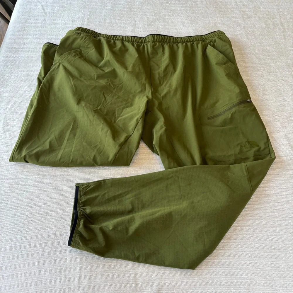 The North Face Mens XL Regular Olive Green Hiking Pants Lightweight Technical